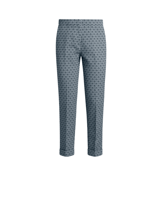 Etro Cotton Trousers With Medallions And Flowers