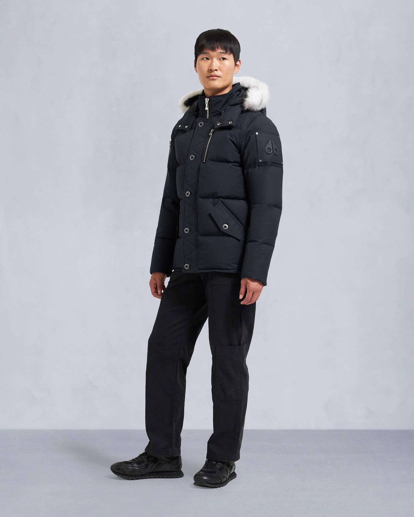 Moose Knuckles ORIGINAL SHEARLING 3Q JACKET-Navy / Natural Shearling-XS