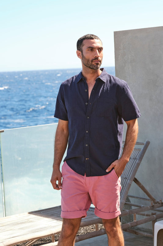 Fat Face Cove Pink Flat Front Shorts