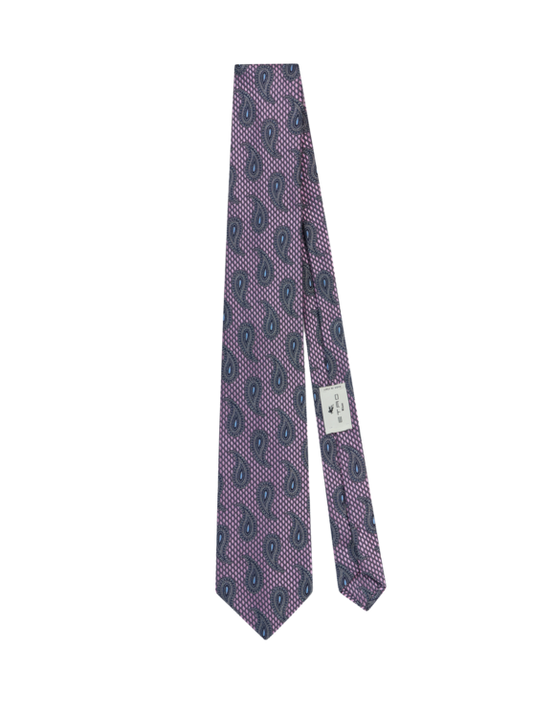 Etro Micro-diamond Tie With Paisley