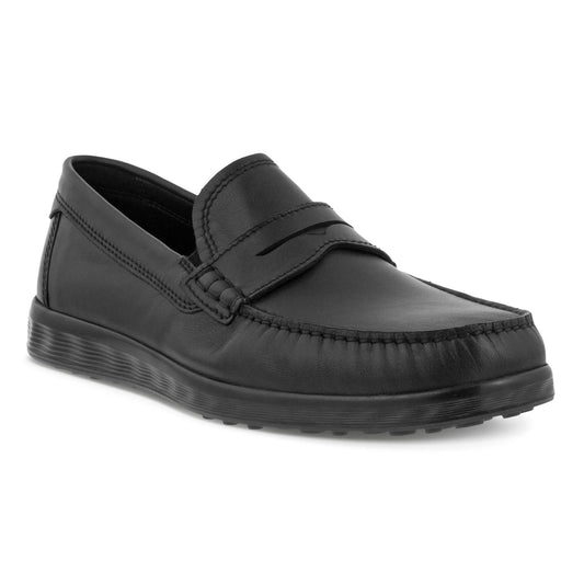 Ecco S Lite Moc M - Men's Leather Moccasin - Black