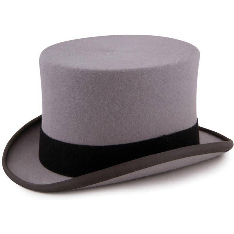Oliver Brown Wool Felt Top Hat - Grey