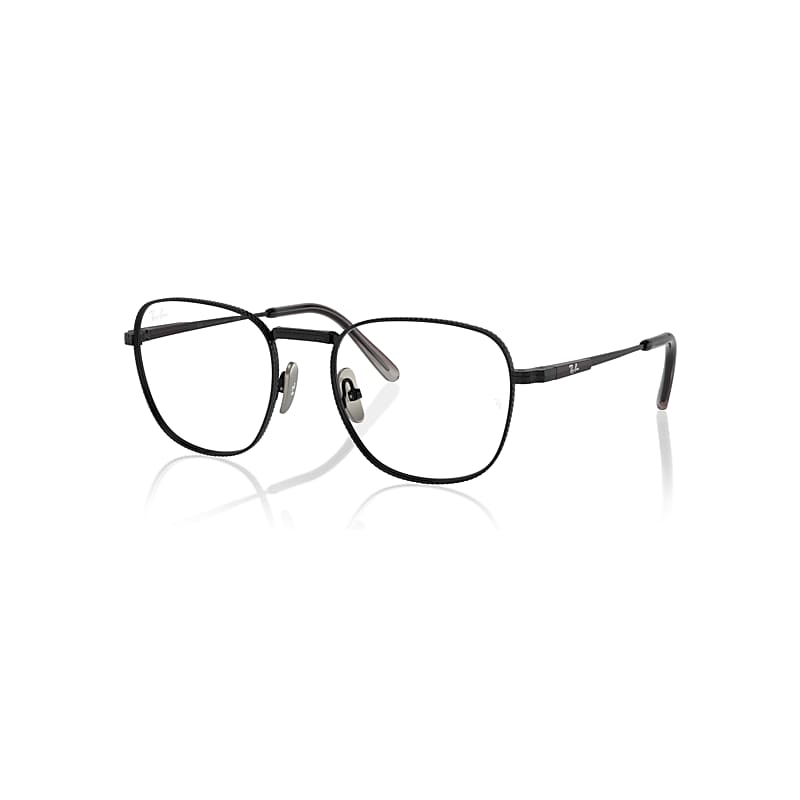 Ray-Ban Eyeglasses Unisex Frank II Titanium Optics - Black Frame Clear Lenses Polarized 51-20