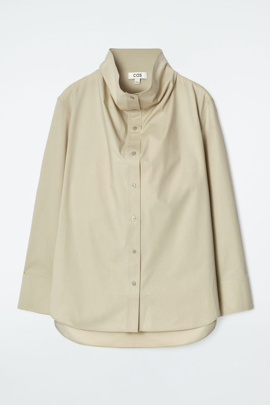 Cos RELAXED FUNNEL-NECK SHIRT