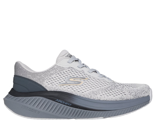 Skechers Men's GO WALK Max Cushioning Arch Fit - Jonah Sneaker in Gray/Charcoal, Size 6.5 | Textile/Synthetic, Vegan, Machine Washable