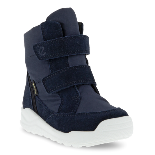 Ecco Urban Mini - Kids' Suede Gore-Tex Mid-Cut Boot - Navy