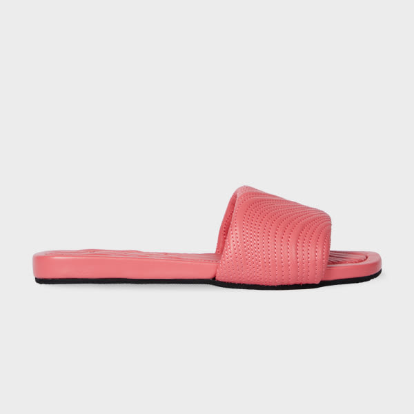 Paul Smith Women's Coral 'Laurel' Leather Sliders Orange