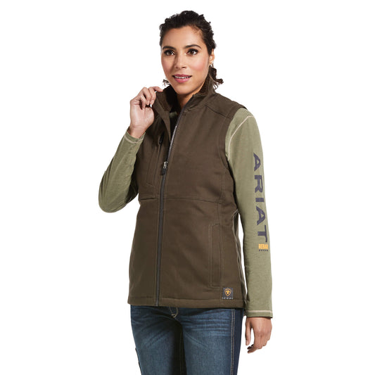 Ariat Women's Rebar DuraCanvas Insulated Gilet in Wren Cotton