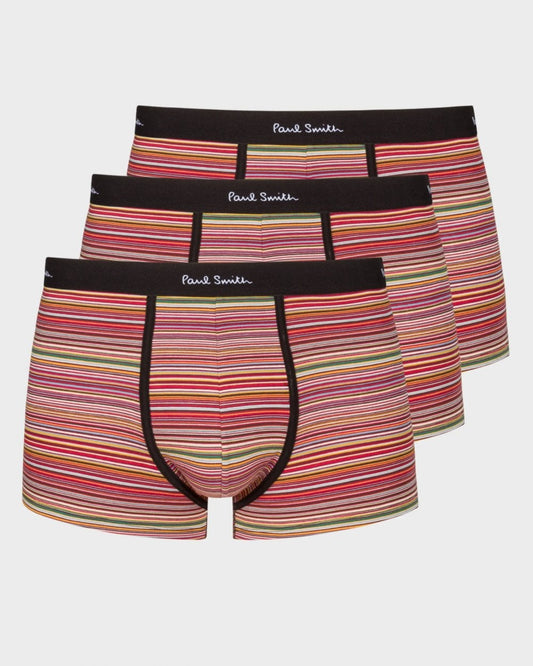 Paul Smith 3 Pack Mens Signature Stripe Trunks Colour: 92 Multi Coloured