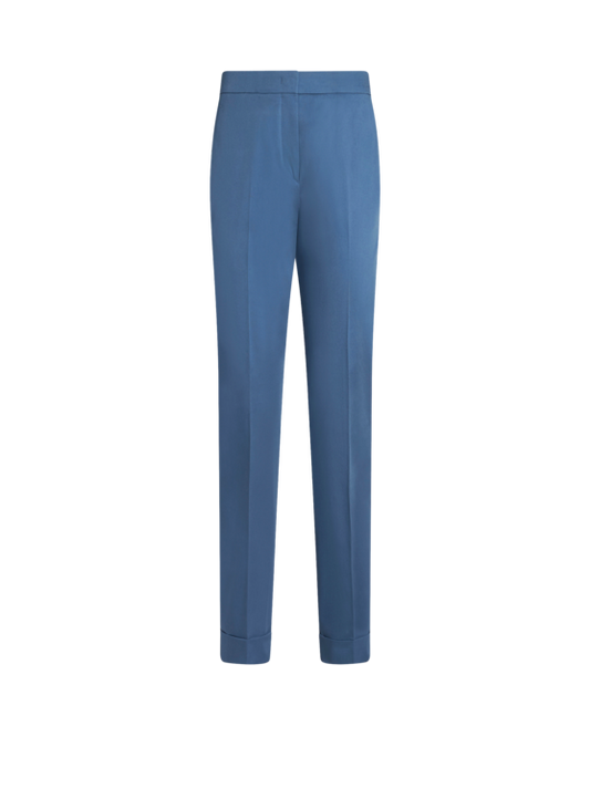 Etro Cropped Stretch Cotton Trousers