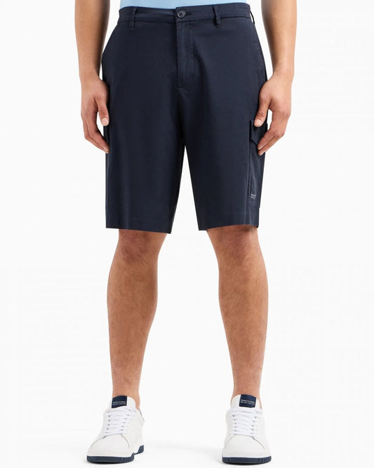 Armani Exchange Mens Milano Edition Cargo Shorts Colour: Navy Blue 15DK