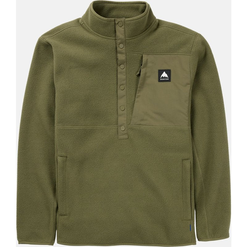 Burton Men's Cinder Pullover Fleece, Forest Moss, L
