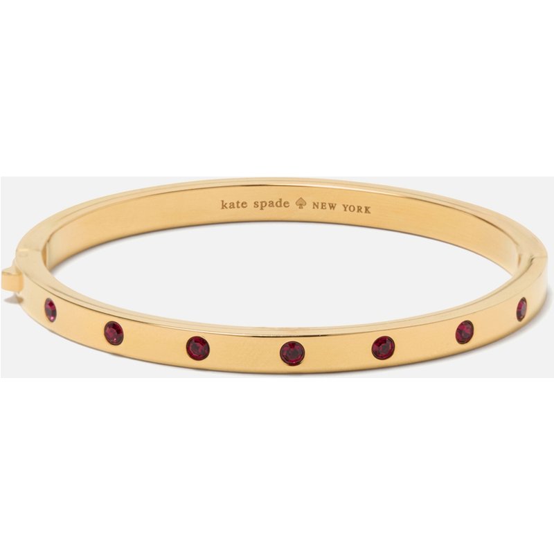 Kate Spade New York Women's Set In Stone Metal Stone Hinged Bangle - Ruby