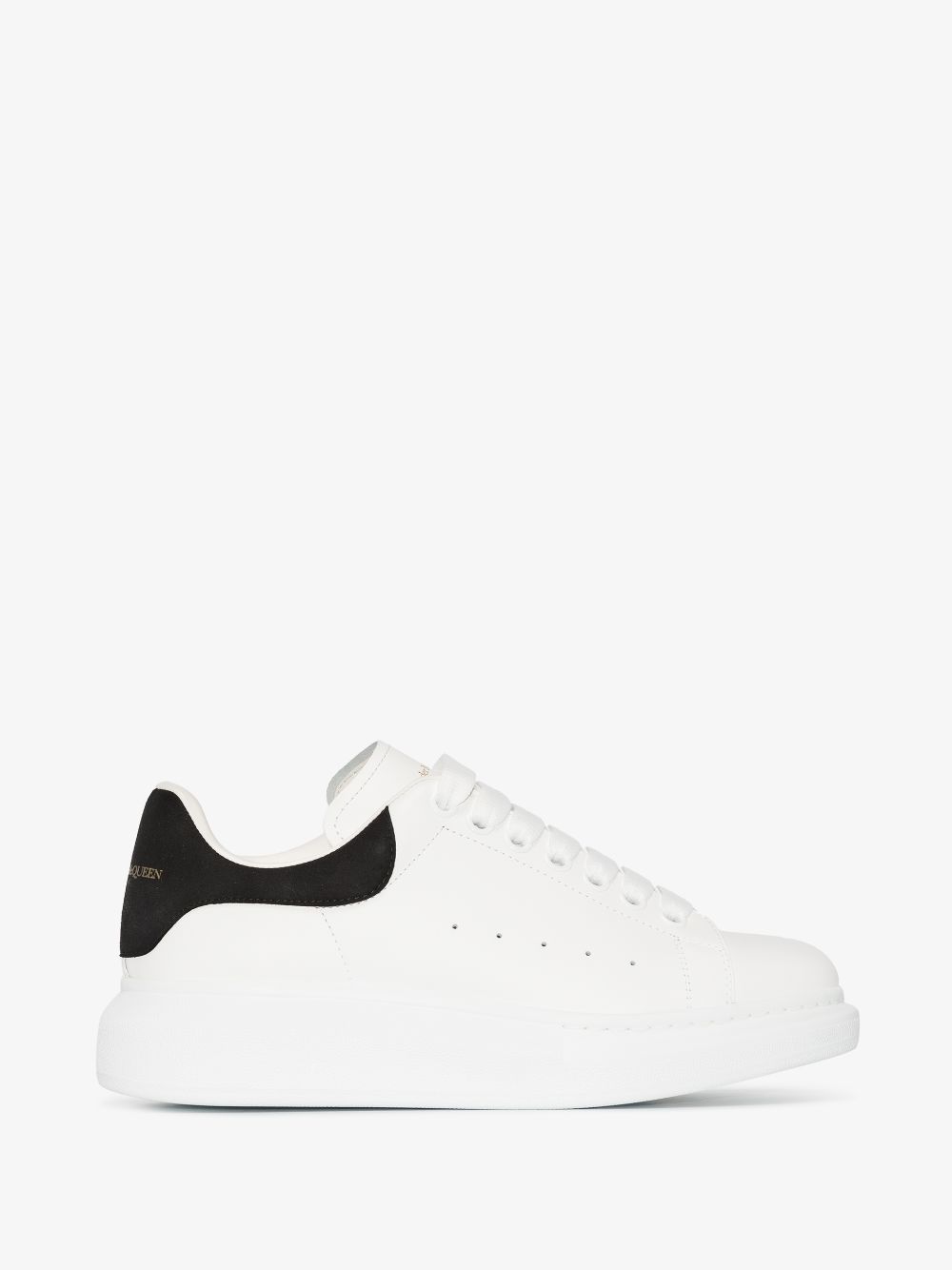 Alexander McQueen White And Black Oversized Sneakers - Women's - Rubber/Calf Leather