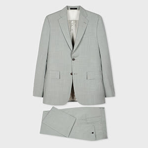 Paul Smith The Brierley - Sage Green Overdyed Melange Wool Suit