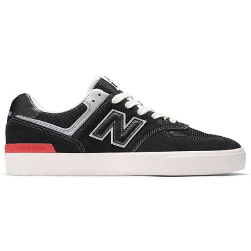 New Balance Men's NB Numeric 574 Vulc in Black/White Suede/Mesh, size 6.5