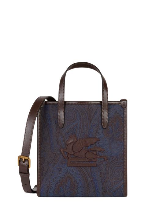 Etro Love Trotter Bag With Blue Paisley Motif