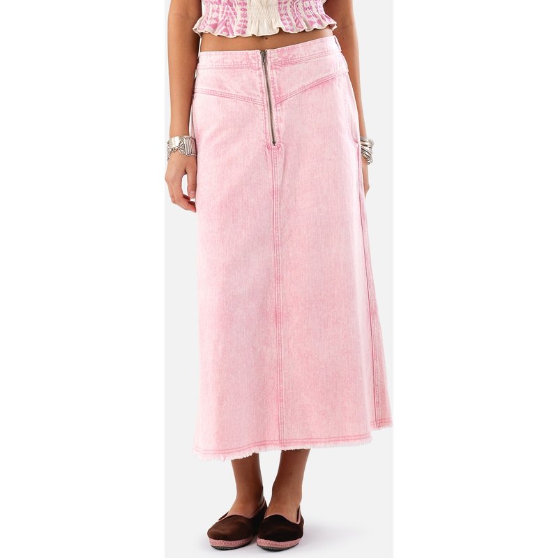 Lollys Laundry Normandie Denim Midi Skirt - M