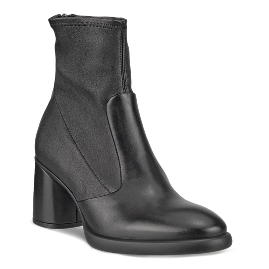 Ecco Sculpted LX 55 - Women's Leather Mid-Cut Boot - Black