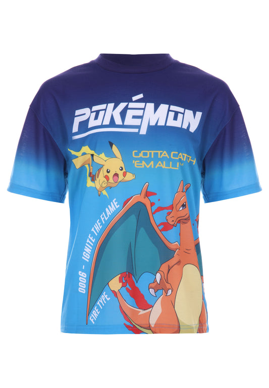 Peacocks Older Boys Blue Pokemon Graphic T-Shirt