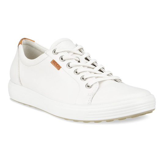 Ecco Soft 7 W - Women's Leather Trainer - White