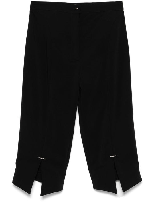 Mugler Pierced Cropped Trousers - Women's - Viscose/Elastane
