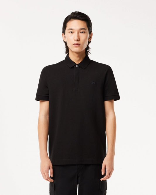 Lacoste Smart Paris Mens Stretch Cotton Polo Shirt Colour: Black 031