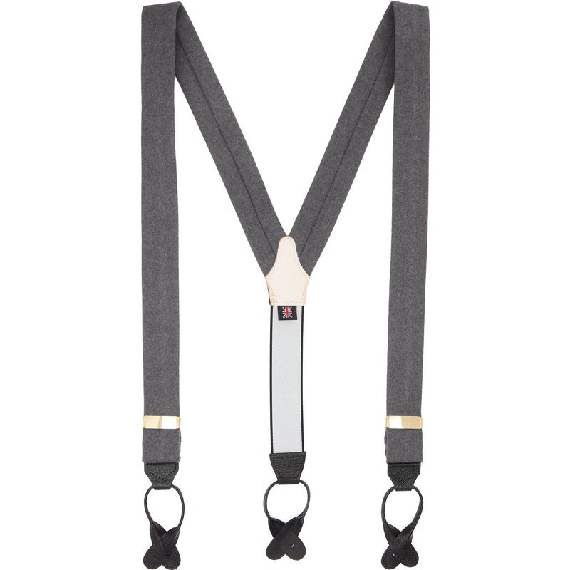 Oliver Brown Wool Braces - Grey