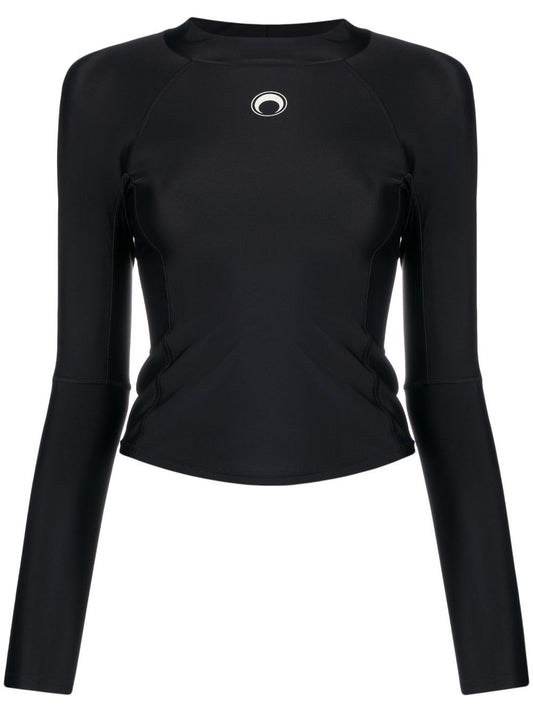 Marine Serre Second Skin Long Sleeve T-Shirt - Women's - Spandex/Elastane/Recycled Polyamide