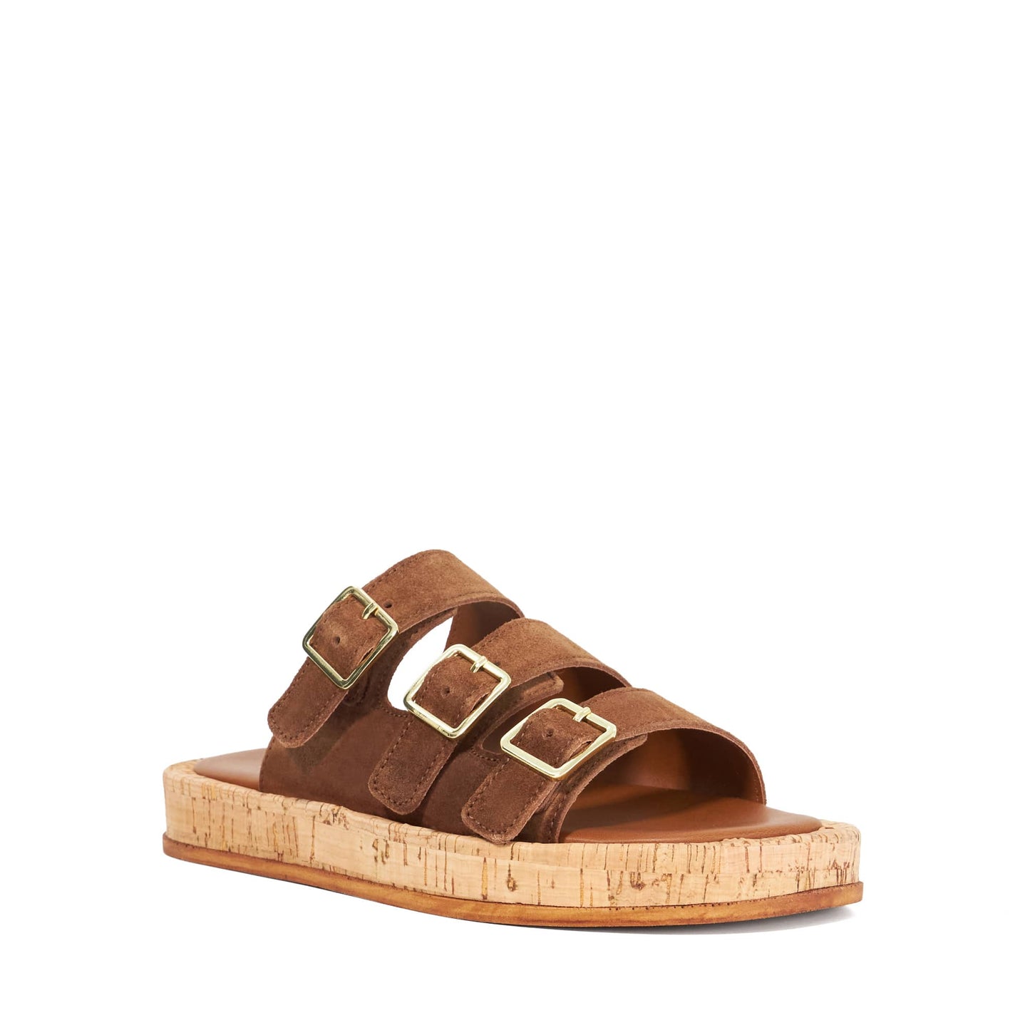 Dune Lures Patent Leather Cork Sole Sandal