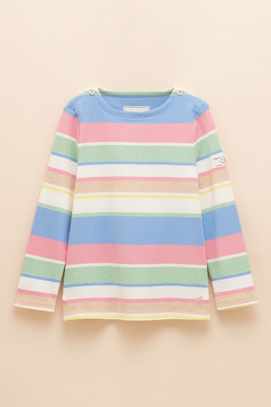 Joules Girls' Harbour Multi Long Sleeve Jersey Top