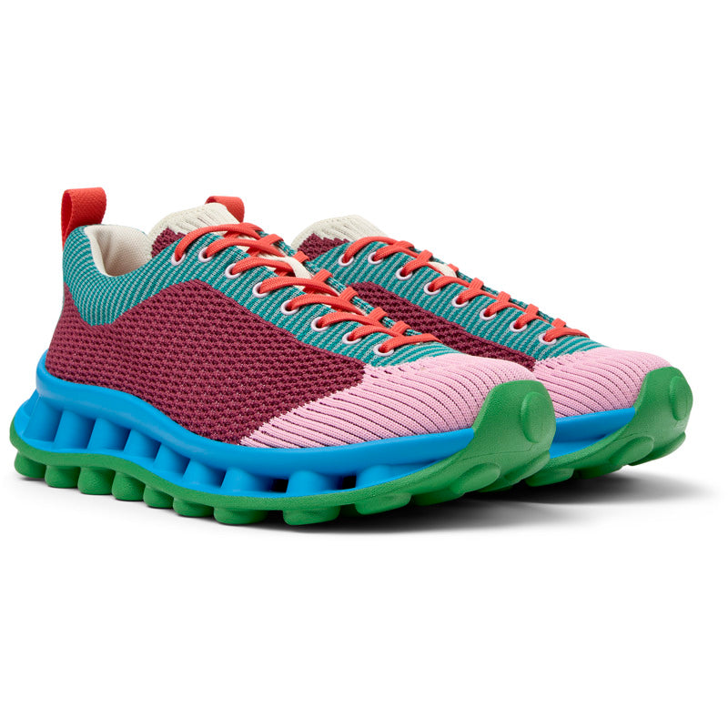 CAMPER Camper x Sunnei - Pelotissima - Sneakers for Women - Burgundy,Green,Pink, size 2, Cotton fabric