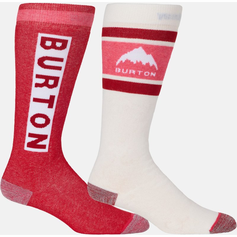 Burton Women's Weekend Midweight Socks (2 Pack), Deep Red, SM