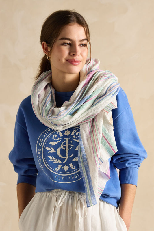 Joules Orla Multi Lightweight Cotton Scarf