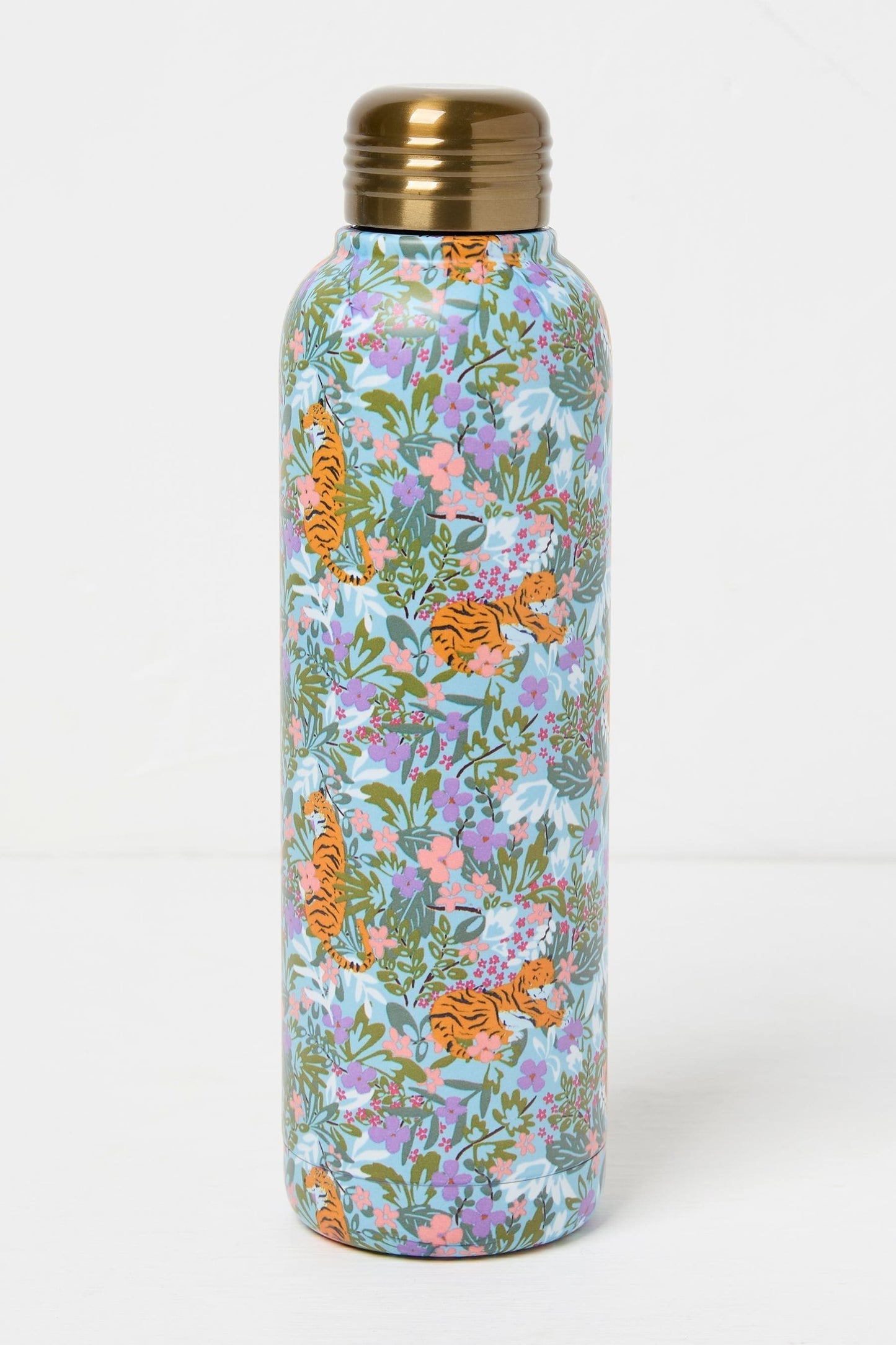Fat Face Multi Colour Tiger Floral Drinks Bottles