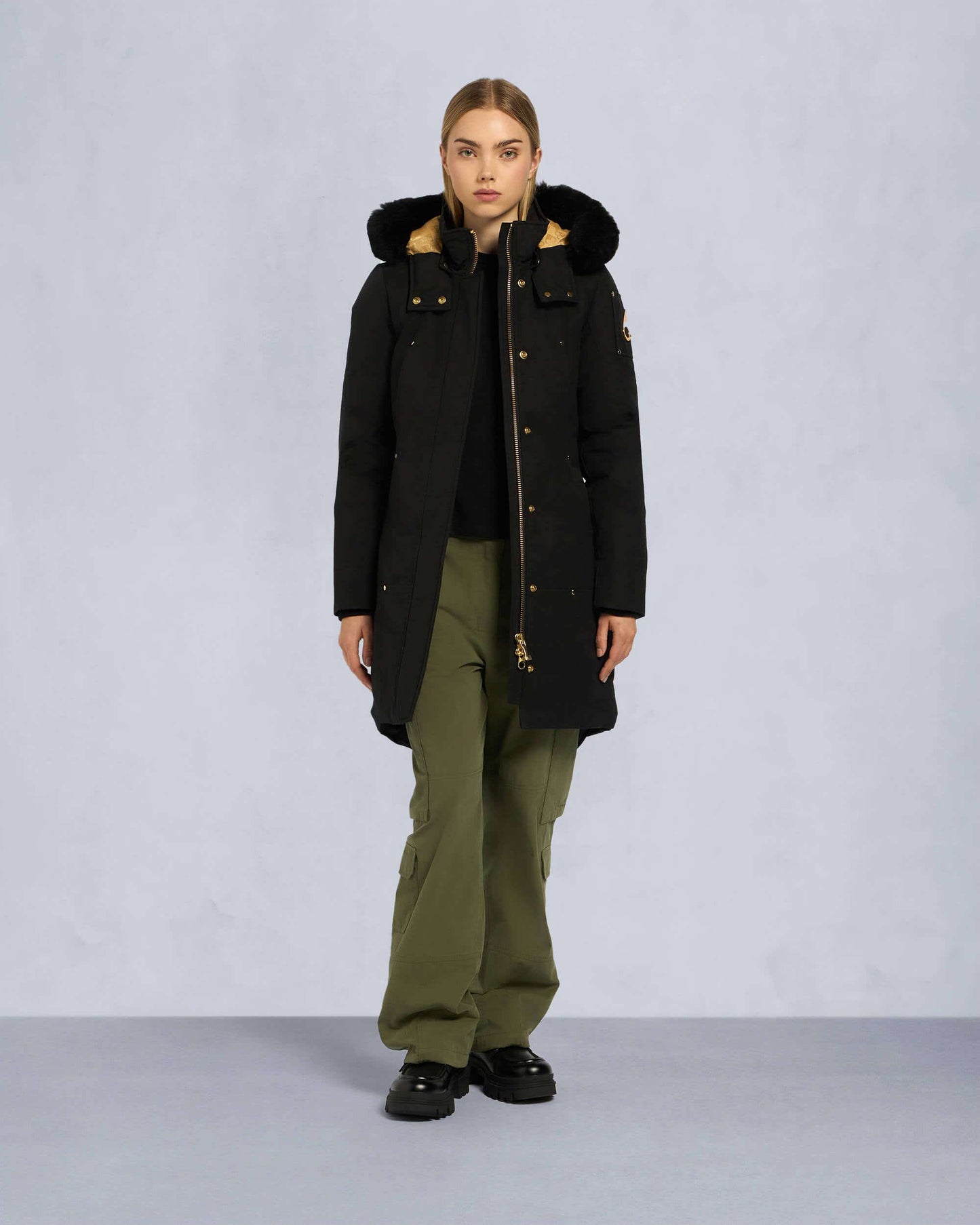 Moose Knuckles GOLD SERIES GRAND METIS PARKA-Black / Black Shearling-L