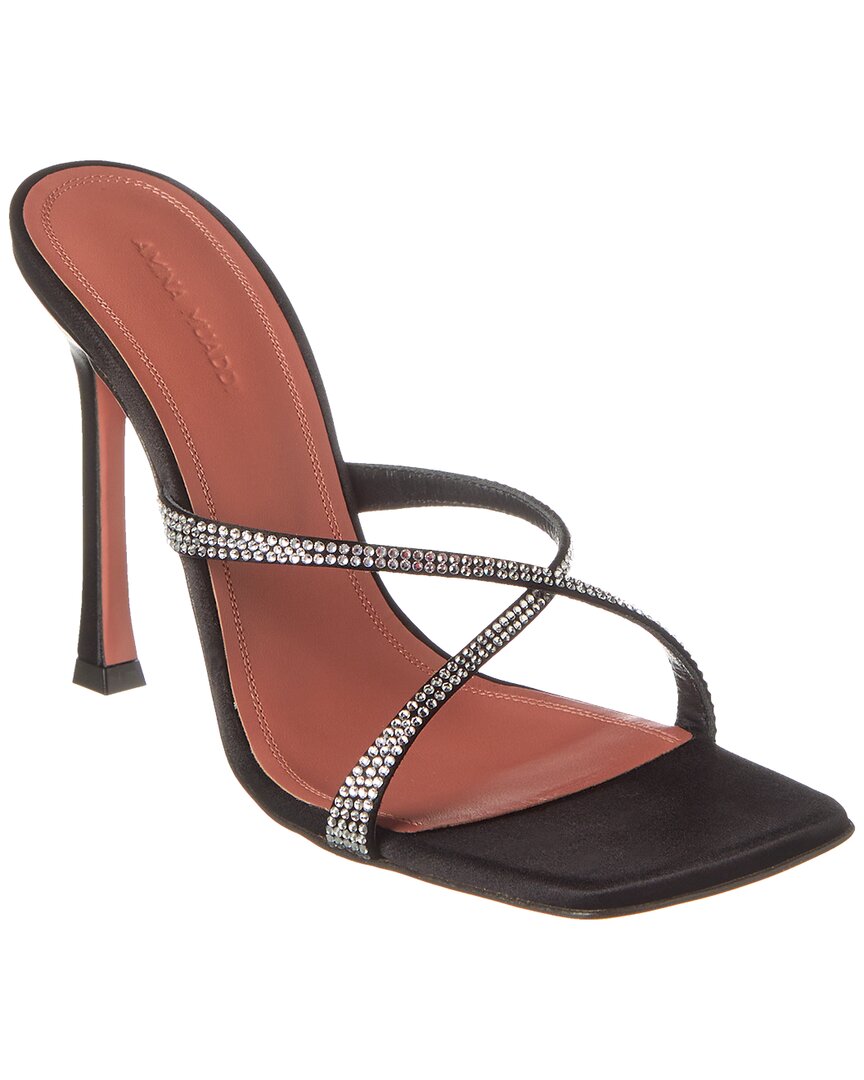 Amina Muaddi Adriana Crystal 105 Satin Sandal