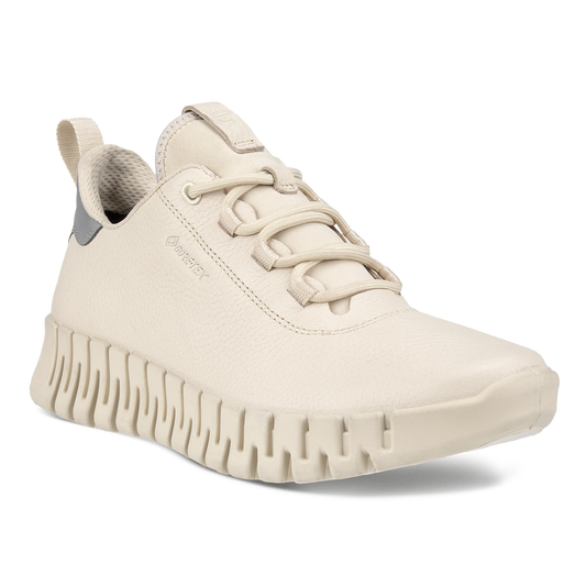 Ecco Gruuv W - Women's Leather Gore-Tex Trainer - Beige