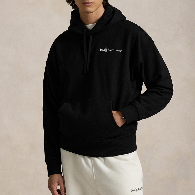 Polo Ralph Lauren Men's Printed Logo Heavyweight Fleece Hoodie - Polo Black - M
