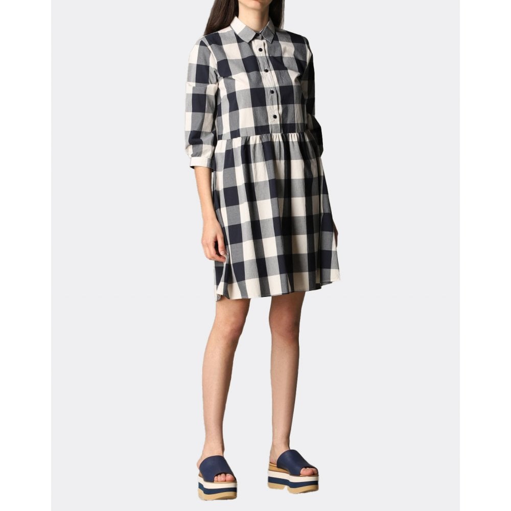 Woolrich Patterned Short Womens Dress Colour: Blue Buffalo