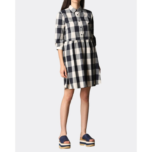 Woolrich Patterned Short Womens Dress Colour: Blue Buffalo