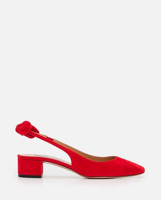 Aquazzura 35 Mm Very Bow Tie Slingbck Red 38,