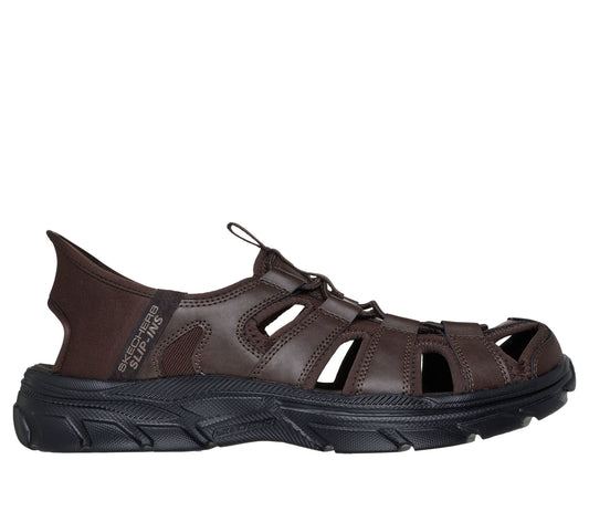 Skechers Men's Slip-ins: Revolted - Vartan Sandals in Chocolate, Size 7 | Synthetic/Textile/Leather