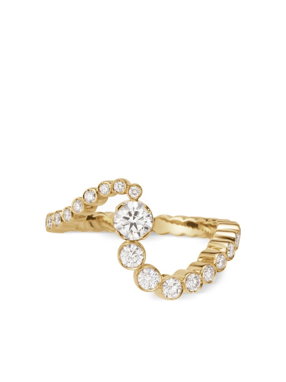 Sophie Bille Brahe 18kt Recycled Yellow Gold Ocean Ensemble Diamant Diamond Ring - Women's - 18kt Recycled Yellow Gold/Diamond