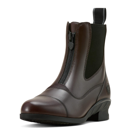 Ariat Women's Heritage Zip Paddock Boots in Light Brown, B Medium Width