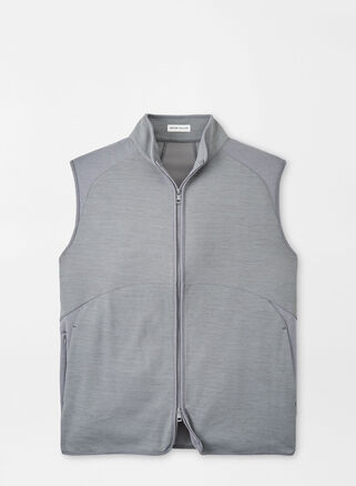 Peter Millar Vista Hybrid Full-Zip Gilet-Oslo Grey
