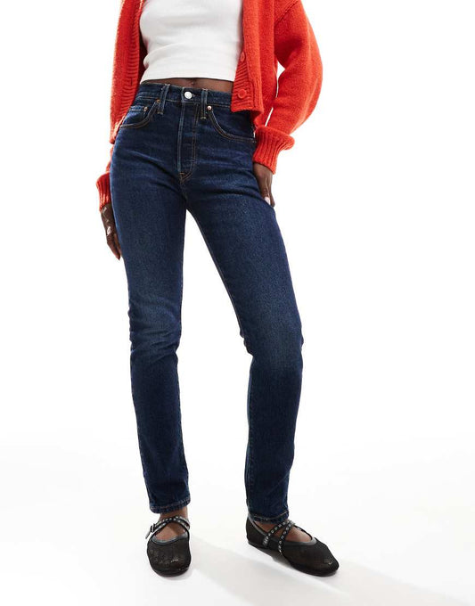 Levi's 501 skinny fit jeans in dark blue-Navy