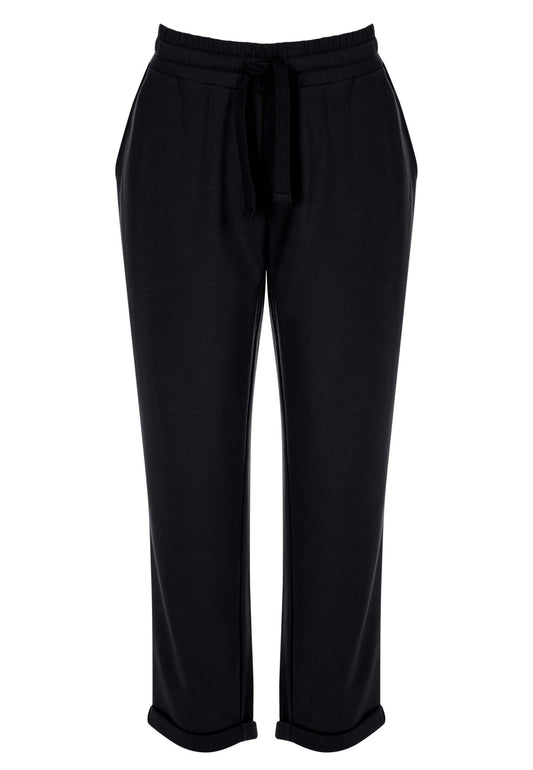Peacocks Womens Black Plain Cropped Joggers