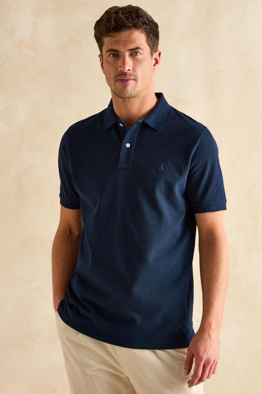 Joules Woody Navy Blue Cotton Pique Polo Shirt