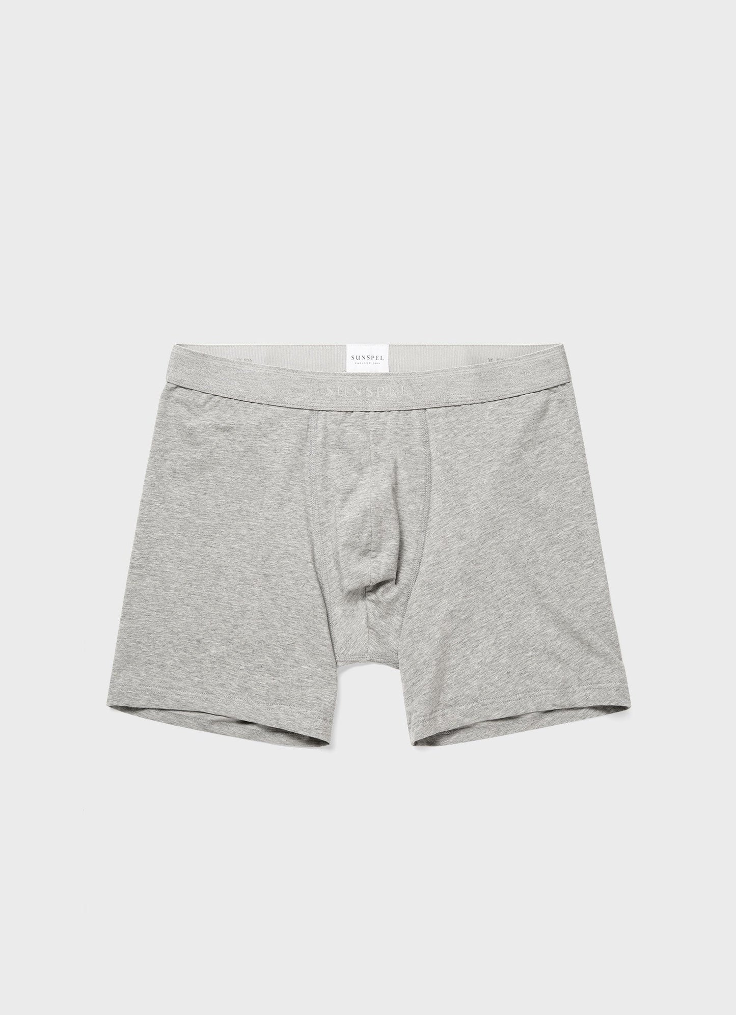 Sunspel Men's Stretch Cotton Boxer Briefs in Grey Melange